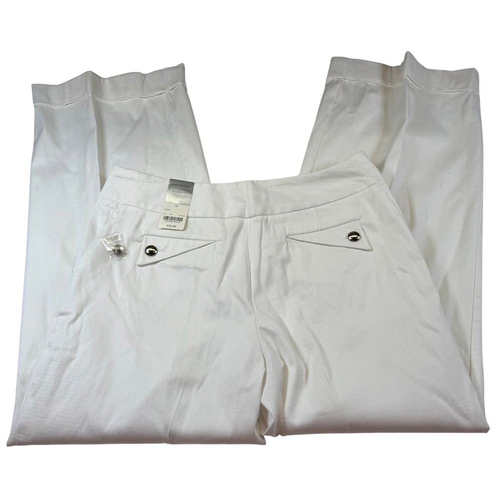 WORTHINGTON Modern Fit Wide Leg Trouser Dress Pants White Size 10 New With Tag